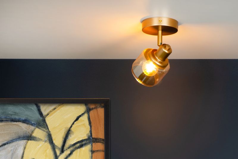 Lucide BJORN - Stropné bodové svietidlo - 1xE14 - Matt Gold / Mosadz